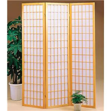 Three Panel Folding Floor Screen